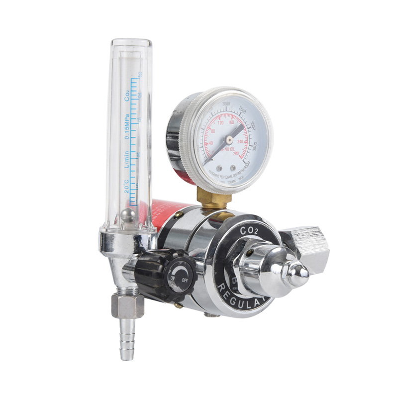Regulador de CO2 de dióxido de carbono tipo aquecido Regulador de gás de latão completo com pressão ajustável