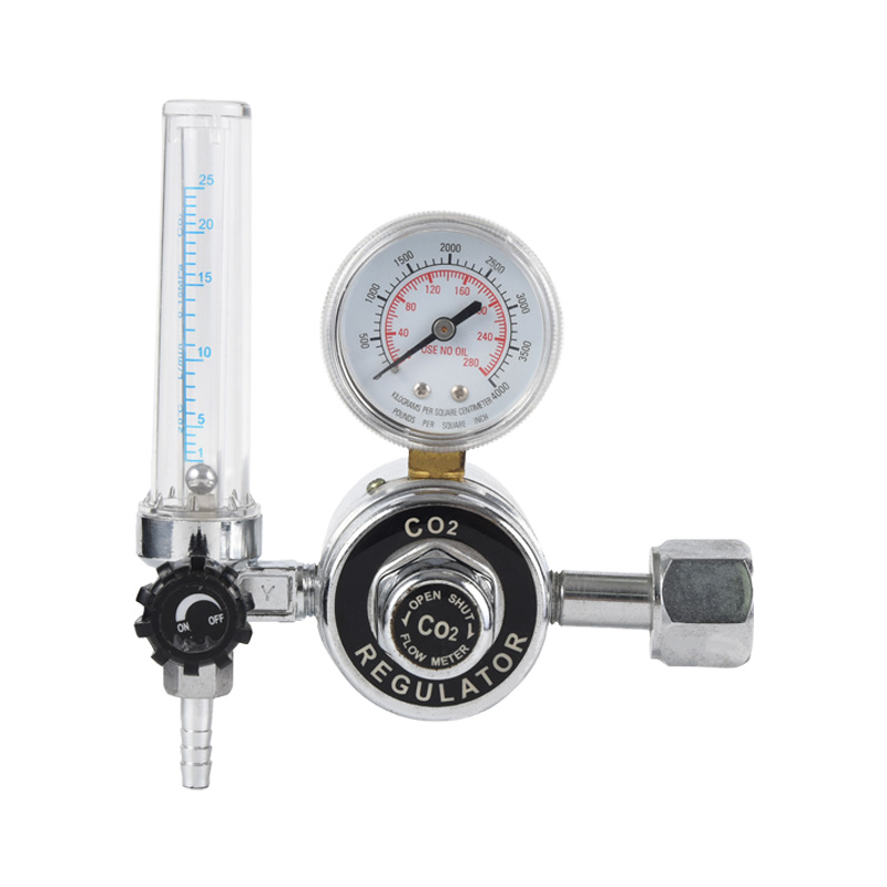 Regulador de CO2 de dióxido de carbono tipo aquecido Regulador de gás de latão completo com pressão ajustável