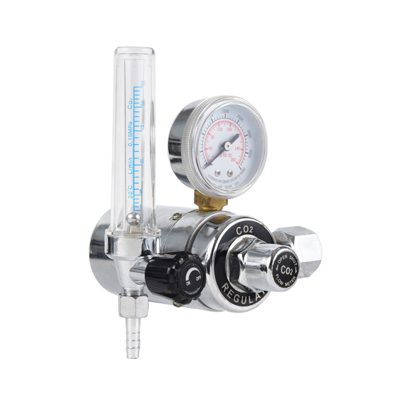 Regulador de CO2 de dióxido de carbono tipo aquecido Regulador de gás de latão completo com pressão ajustável