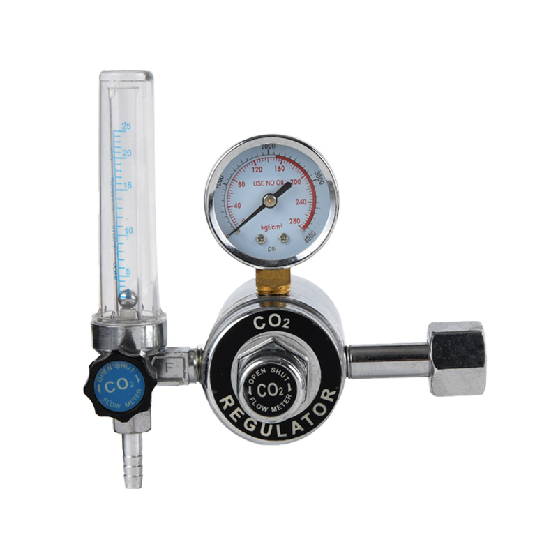 Regulador de CO2 de dióxido de carbono tipo aquecido Regulador de gás de latão completo com pressão ajustável