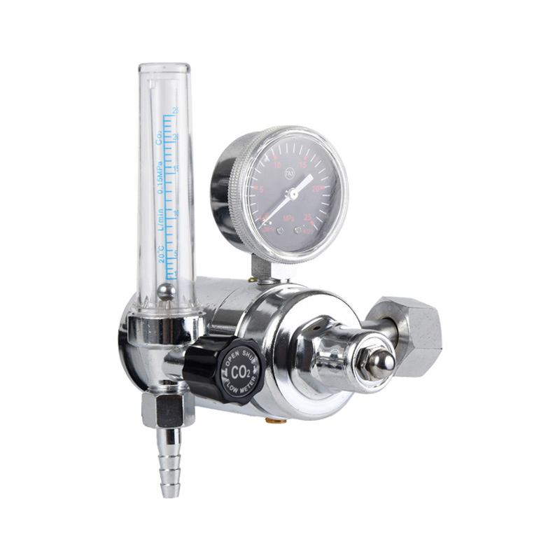 Regulador de CO2 de dióxido de carbono tipo aquecido Regulador de gás de latão completo com pressão ajustável