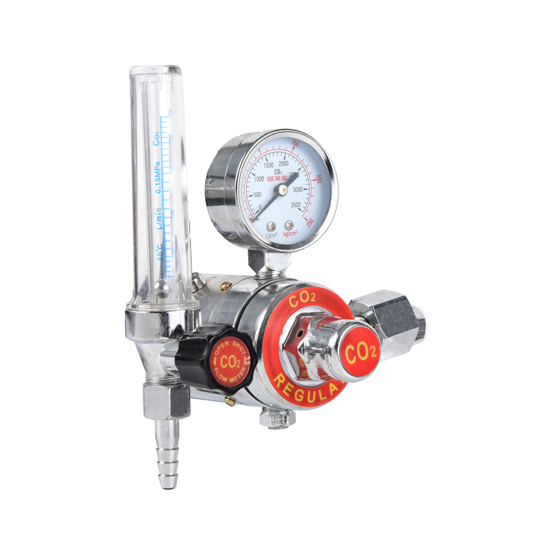 Regulador de CO2 de dióxido de carbono tipo aquecido Regulador de gás de latão completo com pressão ajustável