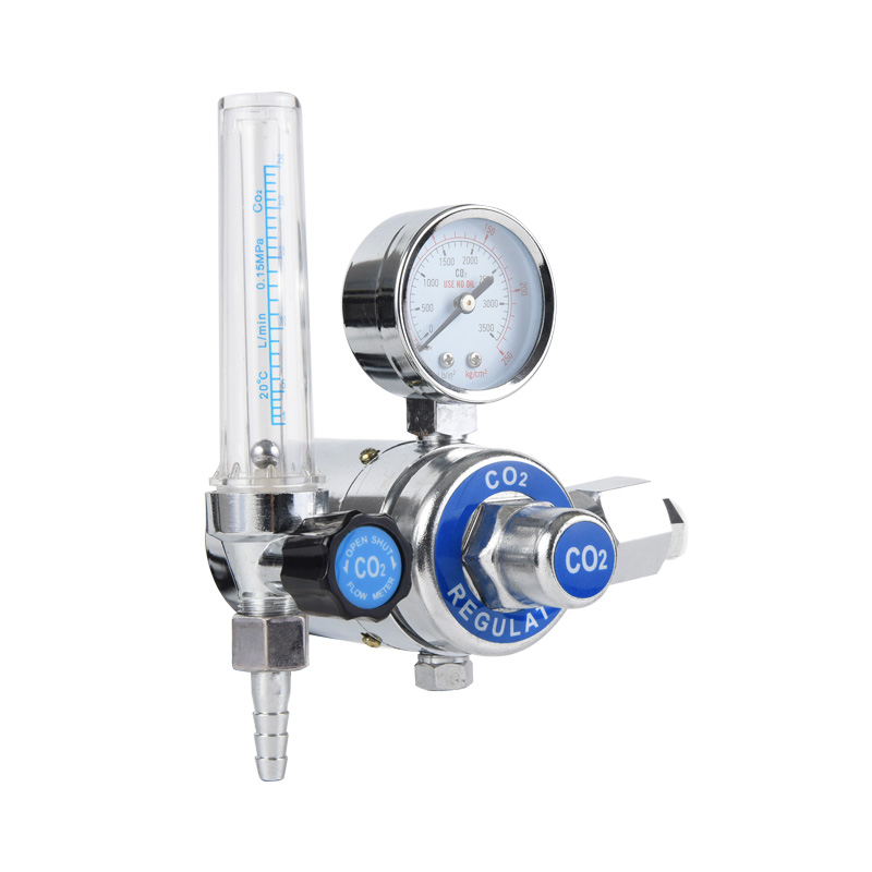 Regulador de CO2 de dióxido de carbono tipo aquecido Regulador de gás de latão completo com pressão ajustável