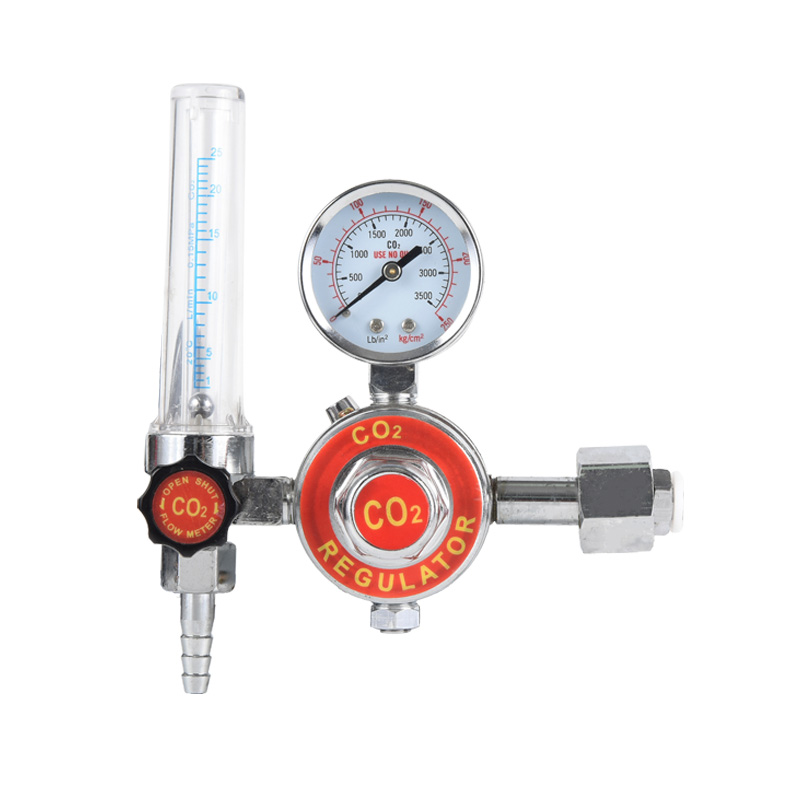 Regulador de CO2 de dióxido de carbono tipo aquecido Regulador de gás de latão completo com pressão ajustável